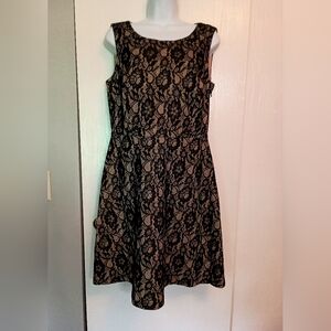NWT EnFocus black lace dress, sz 12